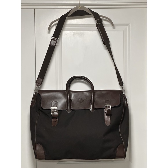Patek Philippe, Large Office/Travel Messenger Duffle Bag, Brown Canvas & Leather - Picture 1 of 10